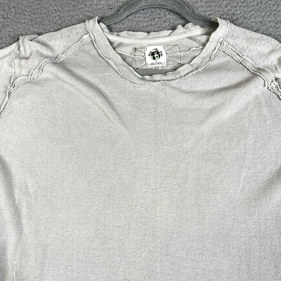 Free People We The Free Tee Womens Small Oatmeal Oversized Flax Linen Boyfriend - Picture 2 of 12